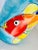 Vintage Folk Art Italian ‘La Musa’ Hand Painted Fish Ceramic Vase, Vessel, Canister For Sale - Image 9 of 10