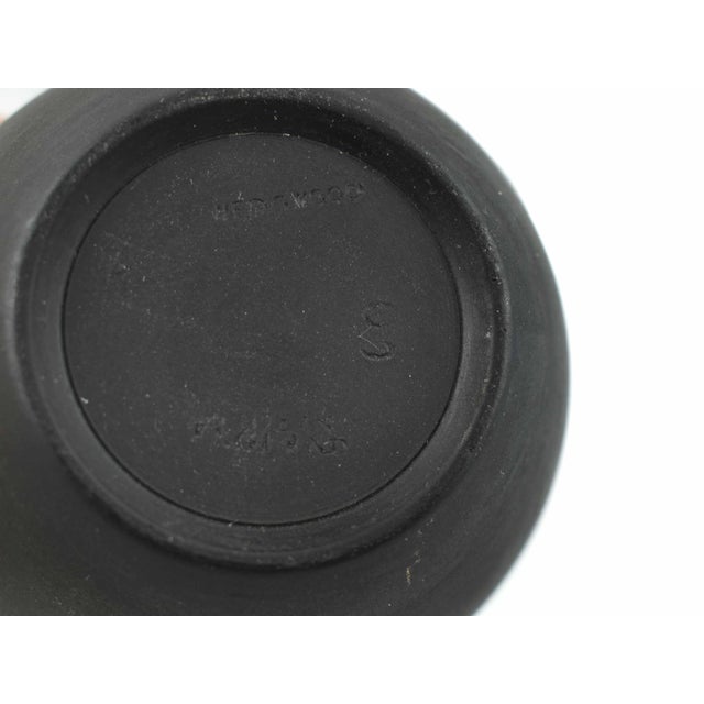 19th Century Antique Wedgwood Black Basalt Engine-Turned Creamer & Sugar Bowl - Set of 2 For Sale - Image 9 of 9