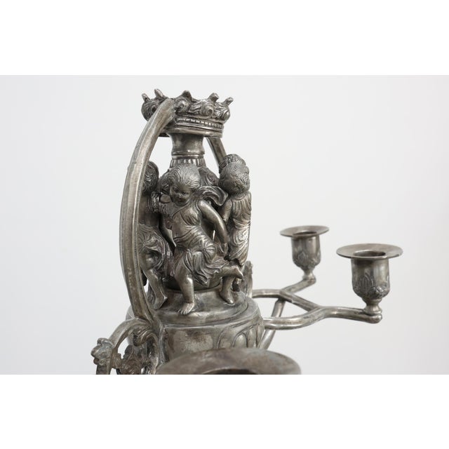 Art Nouveau Tin Candleholder from Achille Gamba, Italy, 1900s For Sale - Image 10 of 17