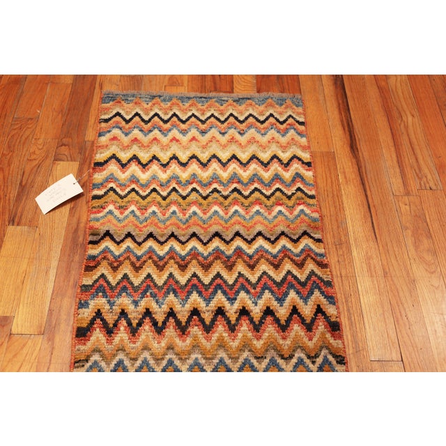 Tribal Nazmiyal Collection Vintage Persian Gabbeh Rug For Sale - Image 3 of 5