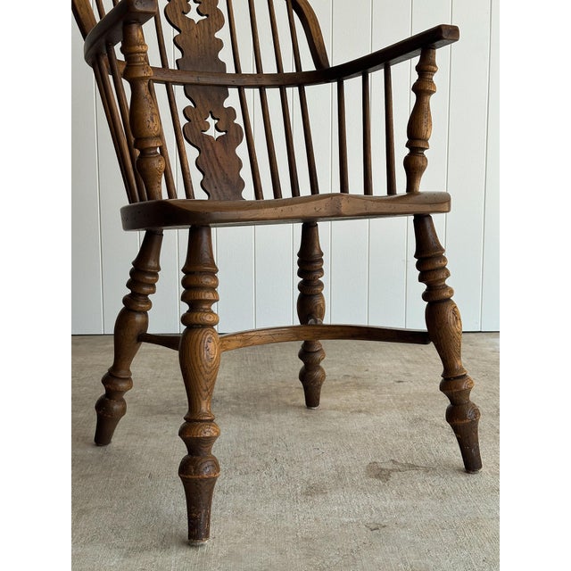 Vintage Conant Ball Oak Windsor Dining Chairs, Set of Six For Sale - Image 14 of 17
