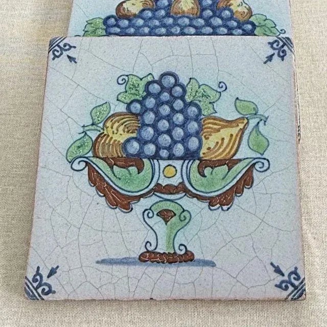 19th Century Delft Hand-Painted Wall Tiles, Set of Four (4) For Sale - Image 6 of 9