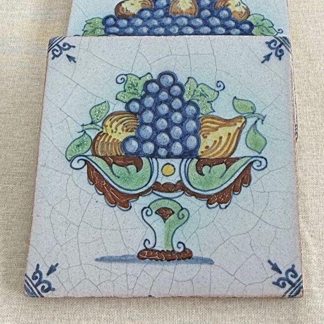 19th Century Hand-Painted Delft Wall Tiles, Set of Four For Sale - Image 6 of 9