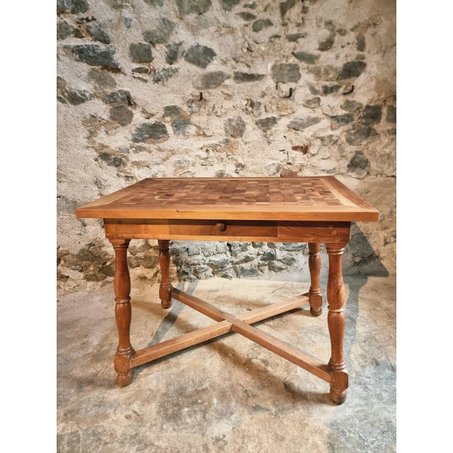 French Walnut Writing Table with Drawer, 1920s-1930s For Sale - Image 9 of 17