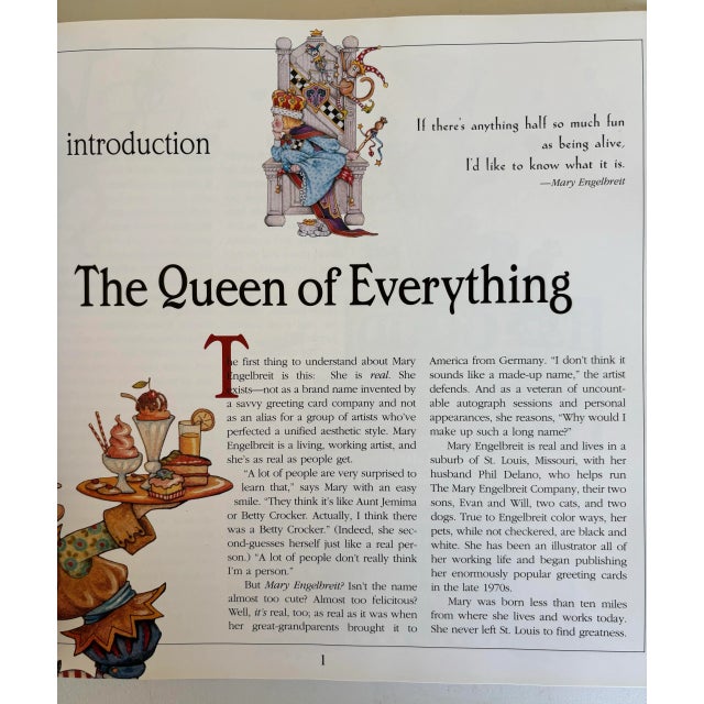 Mary Engelbreit the Art and the Artist Book by Patrick Regan With Mary Engelbreit 1996 Copyright For Sale - Image 9 of 12