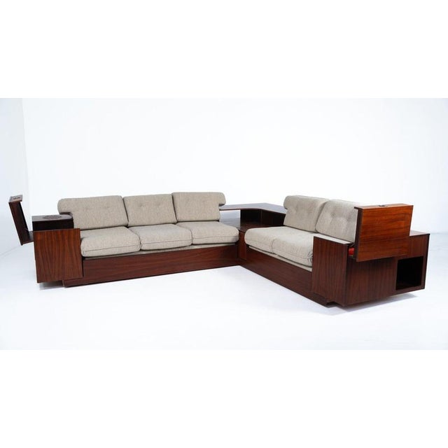 Large Corner Sofa with Built-in Cabinets, 1960 For Sale - Image 3 of 15