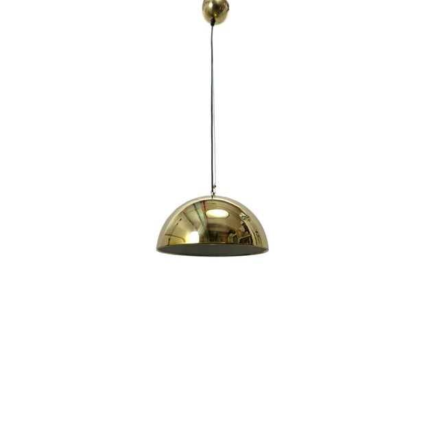 Brass Dome Pendant Lamp, 1970s For Sale - Image 9 of 9