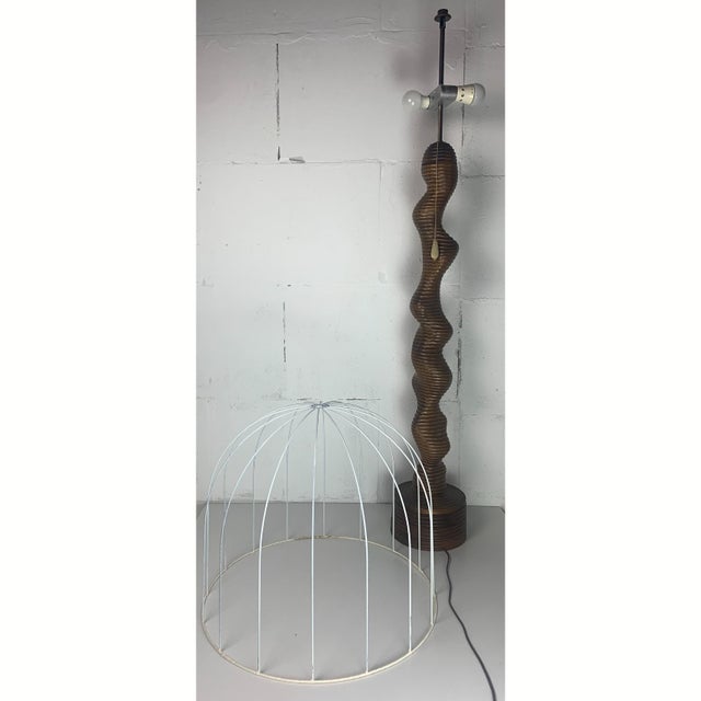 Biomorphic Curvy Wavy Floor Lamp attributed to Temde, Switzerland, 1960s For Sale - Image 16 of 18