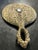 Antique Faux Antler Wood and Sterling Emblem, Beveled Hand Held Mirror. C 1900-1920, European. Excellent Condition 10"...