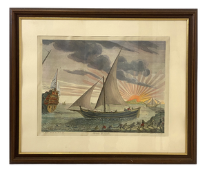 Mortier Jaillot, Boat, Fishing Tartane, The Neptune François, 1700s, Engraving, Framed