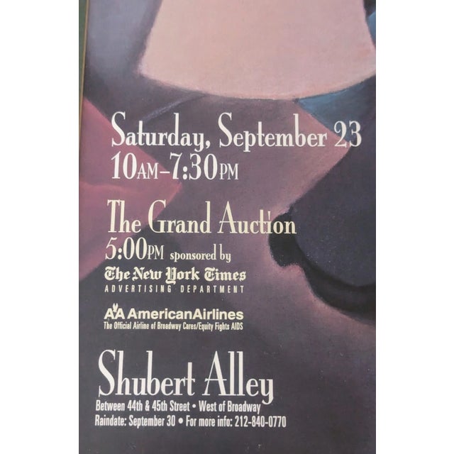 Wood 1995 Framed Poster "Broadway Cares/Equity Fights Aids. The 9th Annual Broadway Flea Market" For Sale - Image 7 of 14
