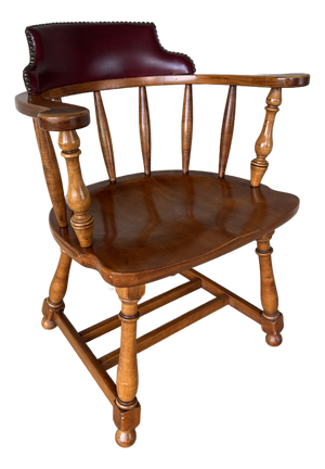 Vintage Maple Barrel Back Saloon Chair