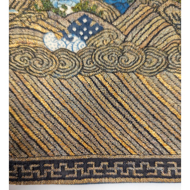 18th Century Pair of Chinese Silk Embroidered Mandarin Rank Badges in Kesi Embroidery For Sale - Image 14 of 18