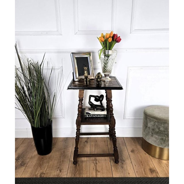 French Carved Oak Game Table with Chess Top and Carved Legs, 1960s For Sale - Image 3 of 8