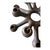 Striking vintage Brutalist sculptural candle holder with an organic, radial form reminiscent of a branching natural...