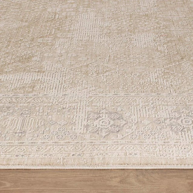 2020s Pasargad Home Eterna Beige Polyester Area Rug- 3'11'' X 5' 9'' For Sale - Image 5 of 9