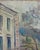 Mid-Century Modern Early Paris, France Painting of Monoprix Store and a Park For Sale - Image 3 of 7