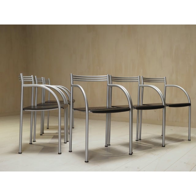 1980s Spanish Francesca Chairs by Phillippe Starck, 1980s, Set of 6 For Sale - Image 5 of 11