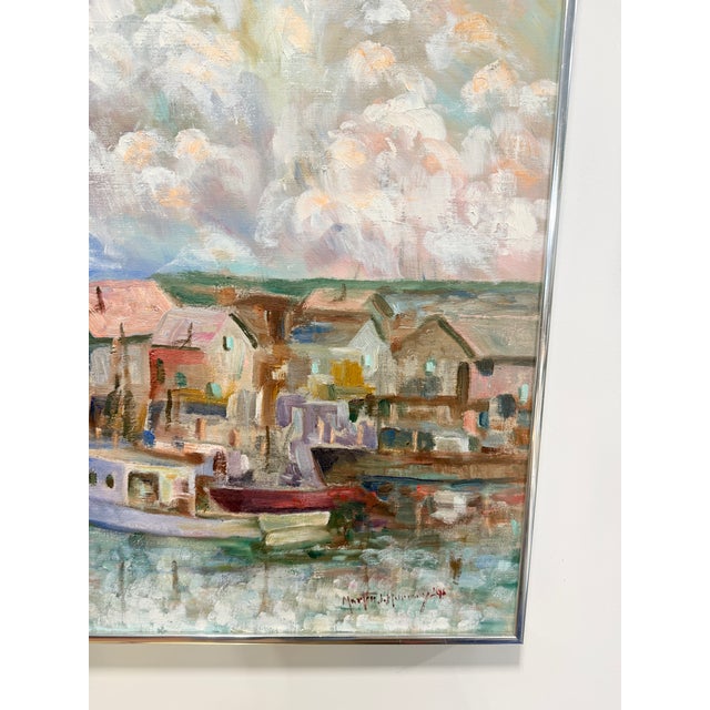 American Martin J. Murray (American, 1908–1997) "Provincetown" Oil on Canvas C. 1940 For Sale - Image 3 of 8