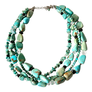 Multi Strand, Turquoise Vintage Necklace