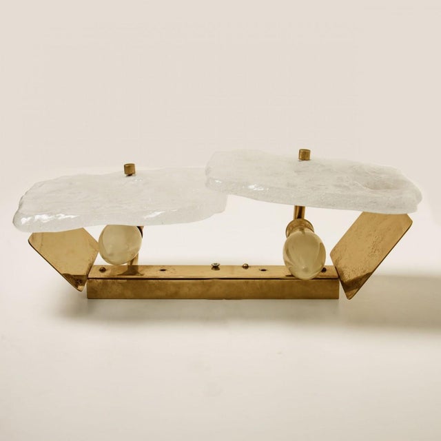 Glass and Brass Light Fixtures by J.T Kalmar, Austria, 1960s For Sale - Image 9 of 18