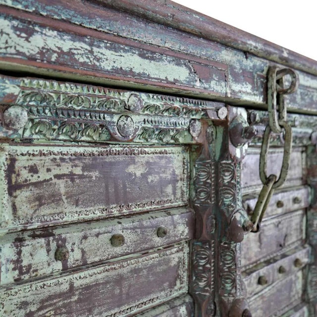 Early 20th Century Handmade Carved Sliding Door | 57 Inch Tall Decorative Wall Panel and Carved Border Around the Door | Solid Wood Wall Art For Sale In Houston - Image 6 of 8