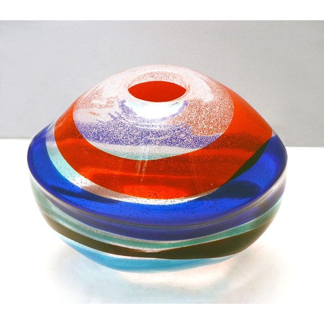 Fasce Vase in Murano Glass by Fulvio Bianconi for Cenedese, 1960s For Sale - Image 3 of 10