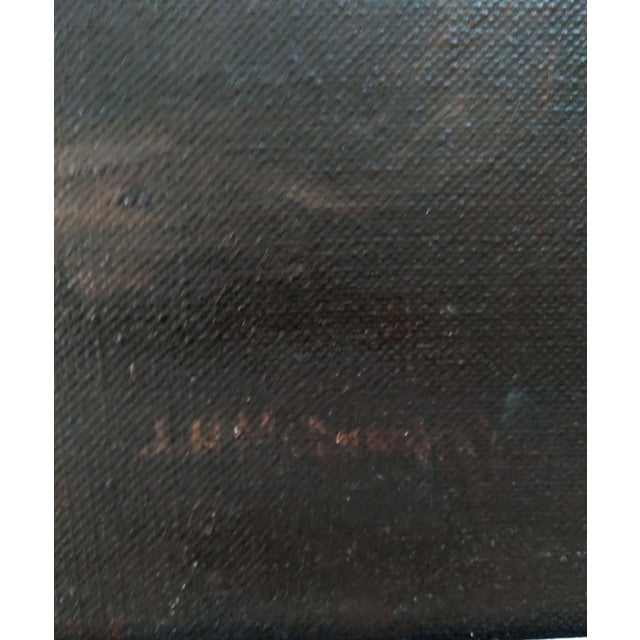 Mid 20th Century Mid-20th Century Moody Coastal Seascape Oil Painting, Framed For Sale - Image 5 of 6