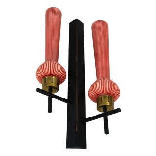 Mid-Century Italian Large Wall Sconce in the style of Stilnovo, 1950s For Sale