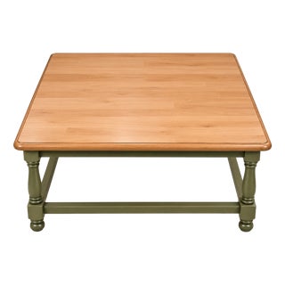 Louis XIII Coffee Table in Beech, 1980s For Sale