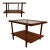 Brazilian Modern Rectangular Side Table in Rosewood & Glass, Branco E Preto, 1950s For Sale
