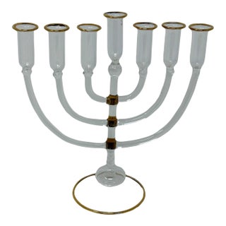 Murano Glass Menorah or Candelabra For Sale