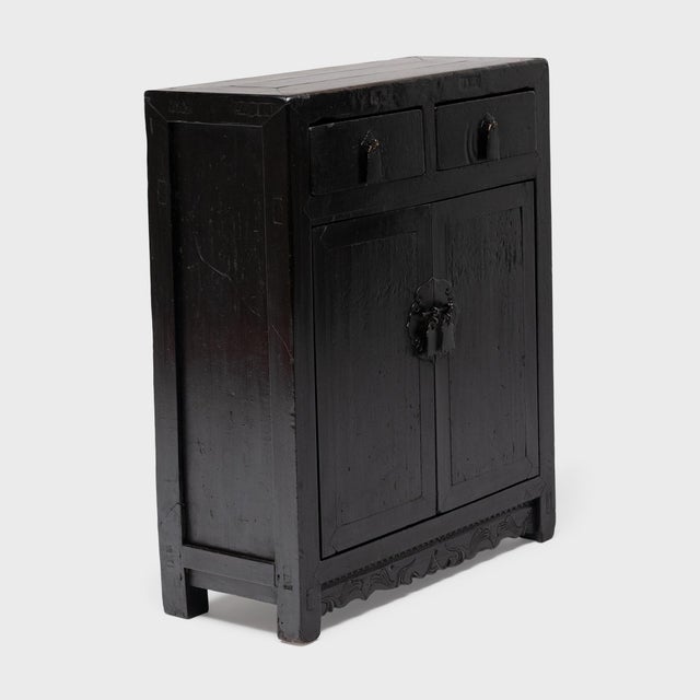 Chinese Chinese Two Drawer Keepsake Cabinet, C. 1880 For Sale - Image 3 of 6