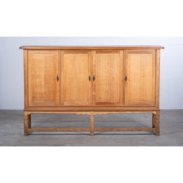 1970s Danish Brutalist Oak Sideboard by Henning Kjærnulf, 1970s For Sale - Image 5 of 10
