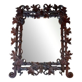 Antique Black Forest Mirror, 1940s For Sale