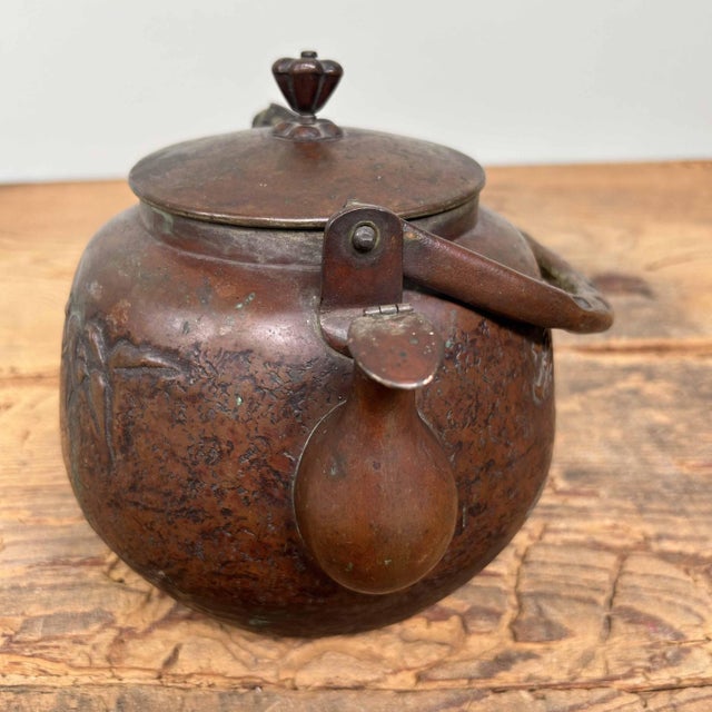 Copper Antique Japanese Copper Teapot For Sale - Image 8 of 18