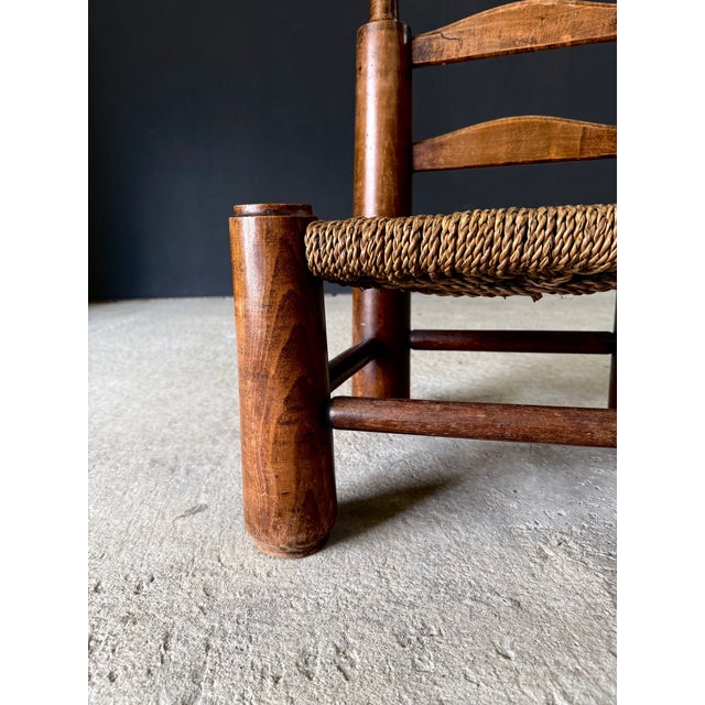 French Provincial Brutalist Low Stool by Charles Dudouyt, France 1940s For Sale - Image 12 of 16