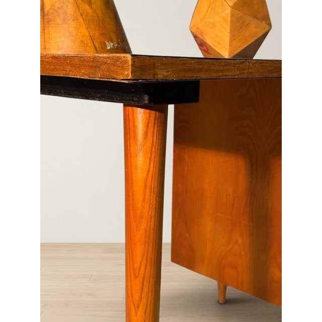 Writing Desk in Wooden with Four-Drawer, 20th Century For Sale - Image 6 of 10