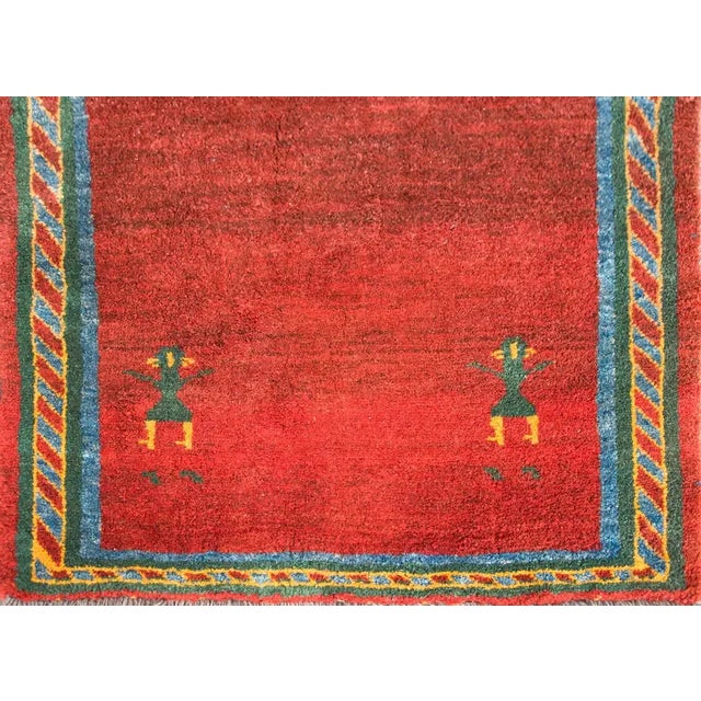 Red Late 20th Century Vintage Gabbeh Rug For Sale - Image 8 of 12