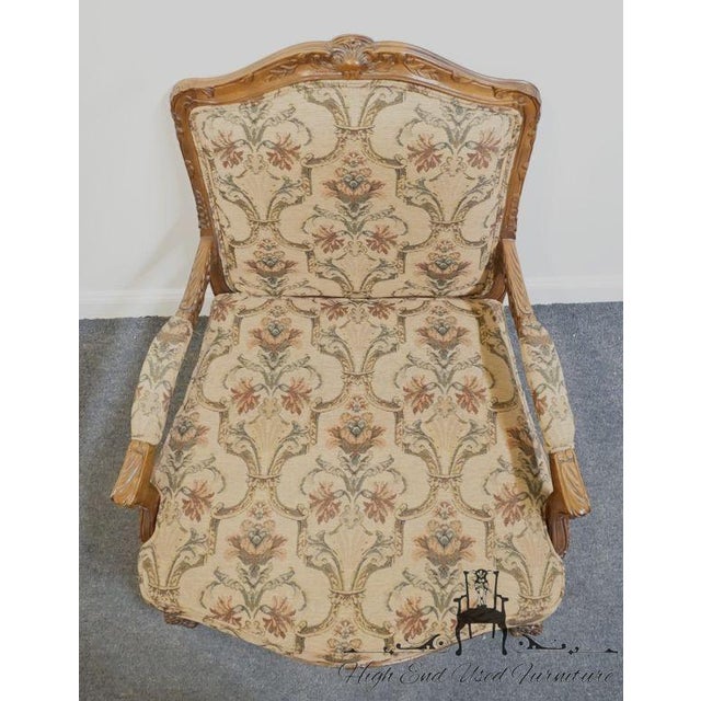 High End Louis XV French Provincial Accent Bergere Arm Chair For Sale - Image 15 of 18