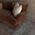 Modern English Sofa in Chestnut Brown in Faux Velvet Mohair With Down Cushion For Sale - Image 10 of 11