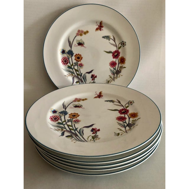 Vintage Jardin by Andrea " Sedek" Pattern Porcelain Dinner Plates S/6 For Sale In New York - Image 6 of 6