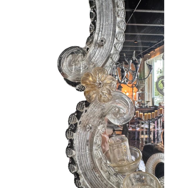 Early 20th Century Venetian Murano Art Glass Girandole Mirror For Sale - Image 11 of 15