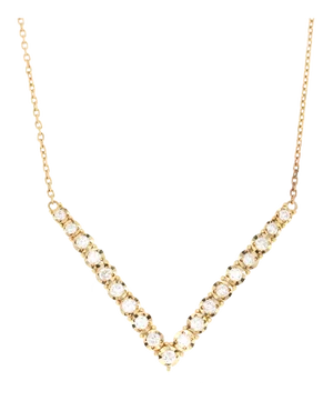 Natural Round Cut Diamond Chain Pendant in 14k Yellow Gold