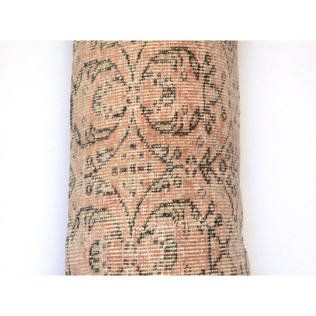 Bohemian Turkish Rug Pillow – Handwoven Vintage Lumbar Cushion Cover -14'' X 36'' For Sale - Image 4 of 9
