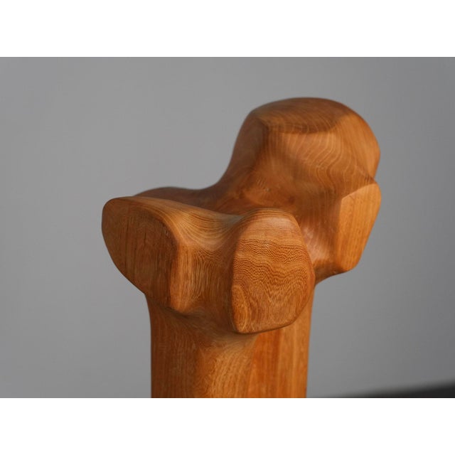 1970s Biomorphic Modernist Sculpture in Carved Wood, Netherlands, 1970s For Sale - Image 5 of 9