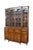 Mid-Century Modern Mid Century Baker Georgian Mahogany Breakfront Bookcase Cabinet Bubble Glass, Attributed For Sale - Image 3 of 18