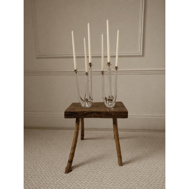 1960s Vintage French Country Stool Faux-Bamboo Legs, 1960s For Sale - Image 5 of 6