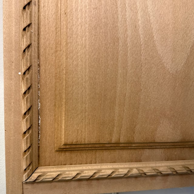 19th Century Antique French Carved Bleached Wood Louis XVI Panel For Sale - Image 5 of 6