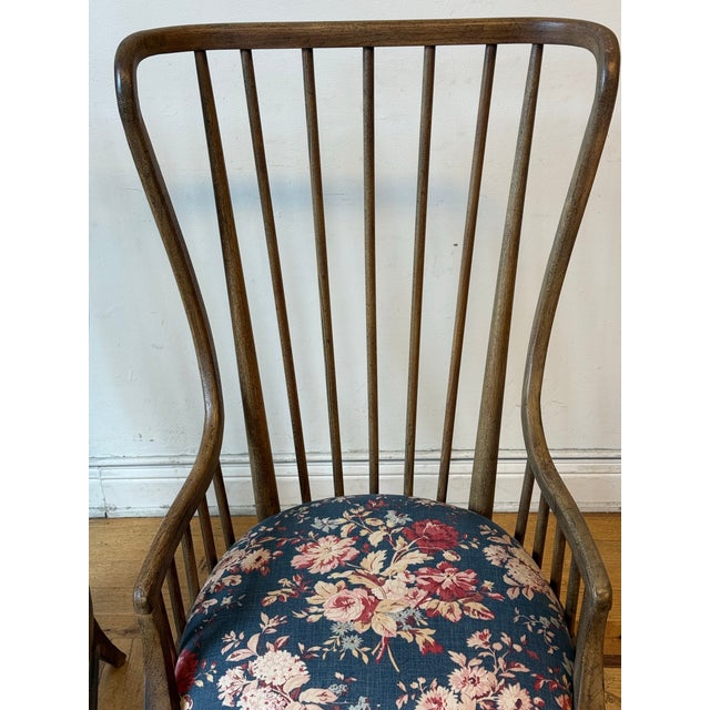 Wood Hooker Furniture Sanctuary Tall Spindle Armchairs + Ralph Lauren Fabric, Pair For Sale - Image 7 of 12
